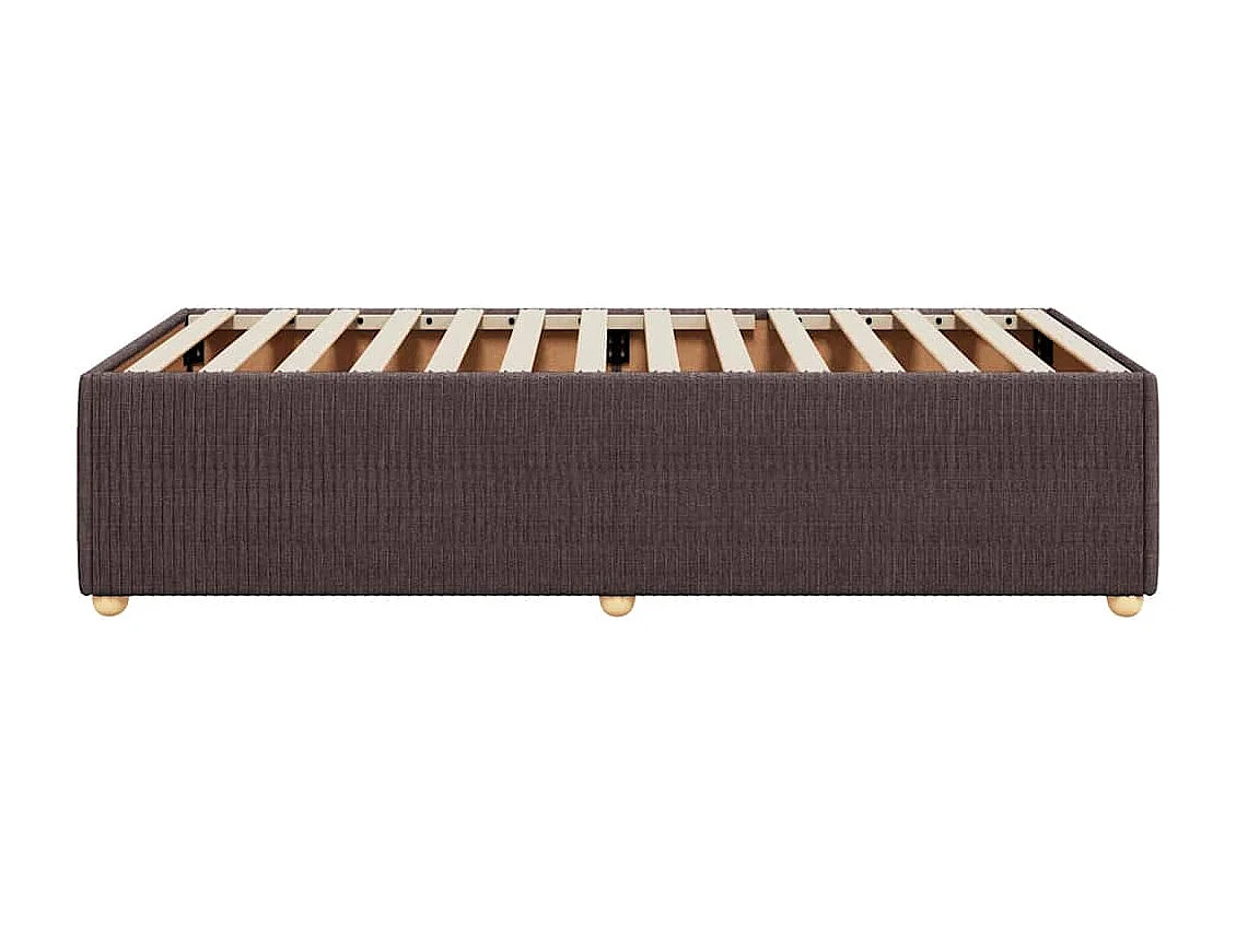 Bedframe zonder matras 90x200 cm stof donkerbruin