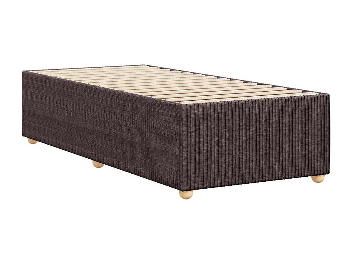 Bedframe zonder matras 90x200 cm stof donkerbruin