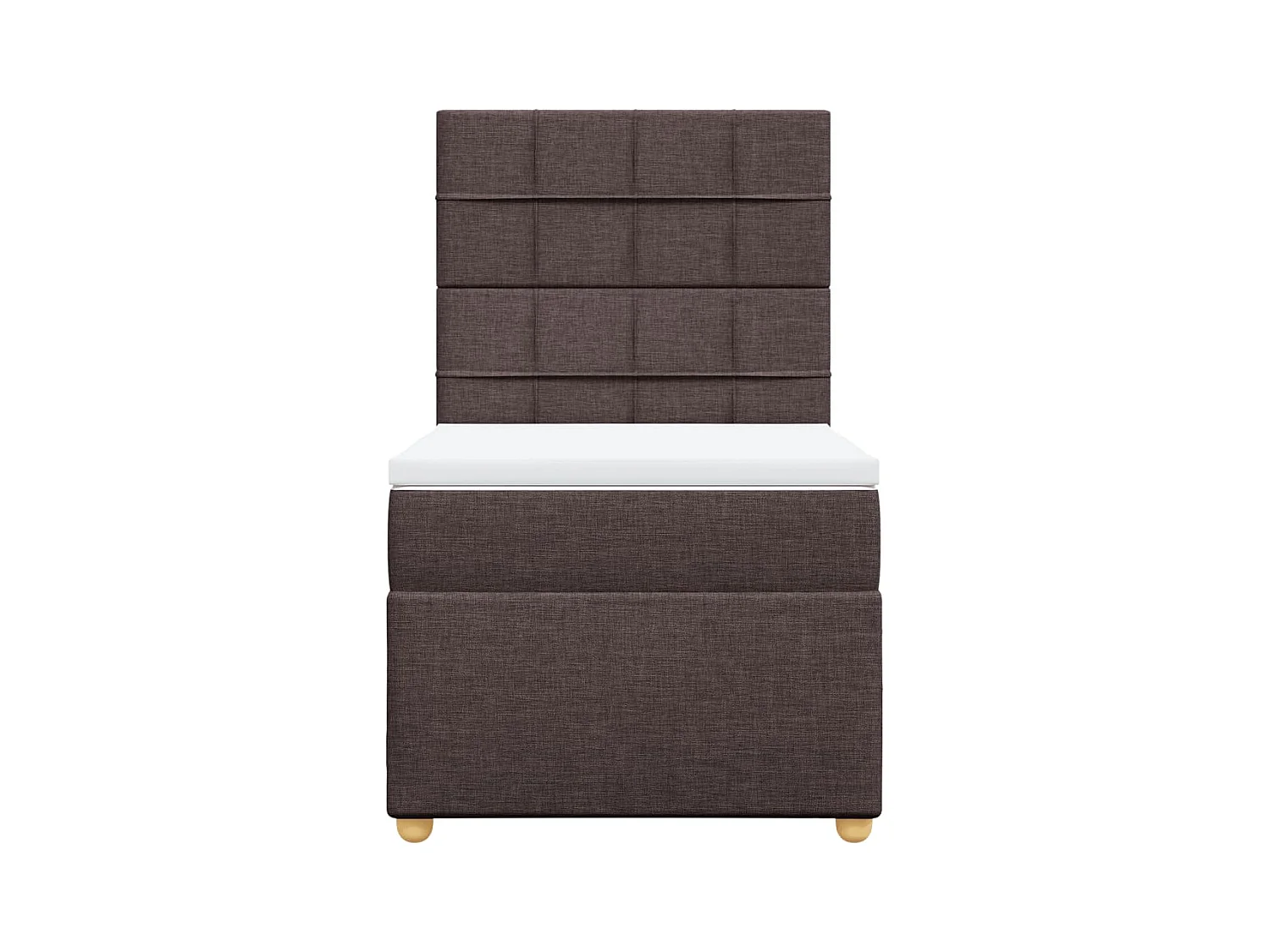 Sommier à lattes de lit avec matelas Marron foncé 100x200 cm