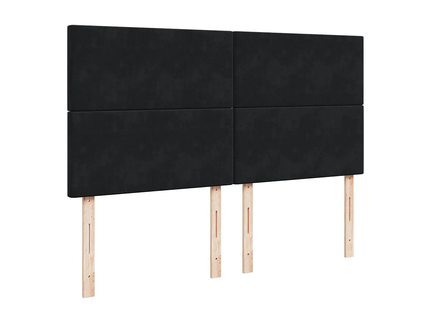 Giroletto a Molle con Materasso Nero 180x200 cm in Velluto
