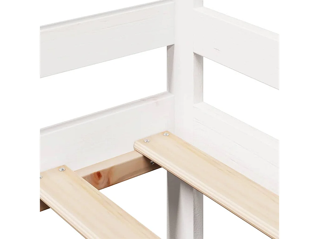 Tagesbett mit Schubladen Weiß 90x200 cm Kiefernholz