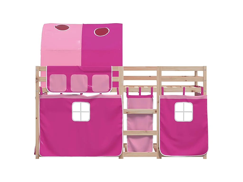 Lit superposé sans matelas 90x190 cm bois de pin massif
