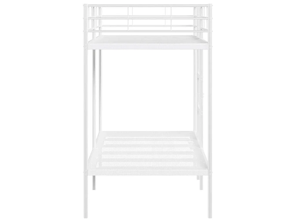 Lit superposé sans matelas blanc 90x200 cm acier