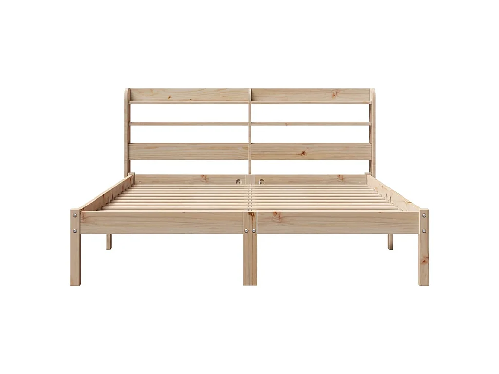 Cadre de lit sans matelas 160x200 cm bois massif de pin