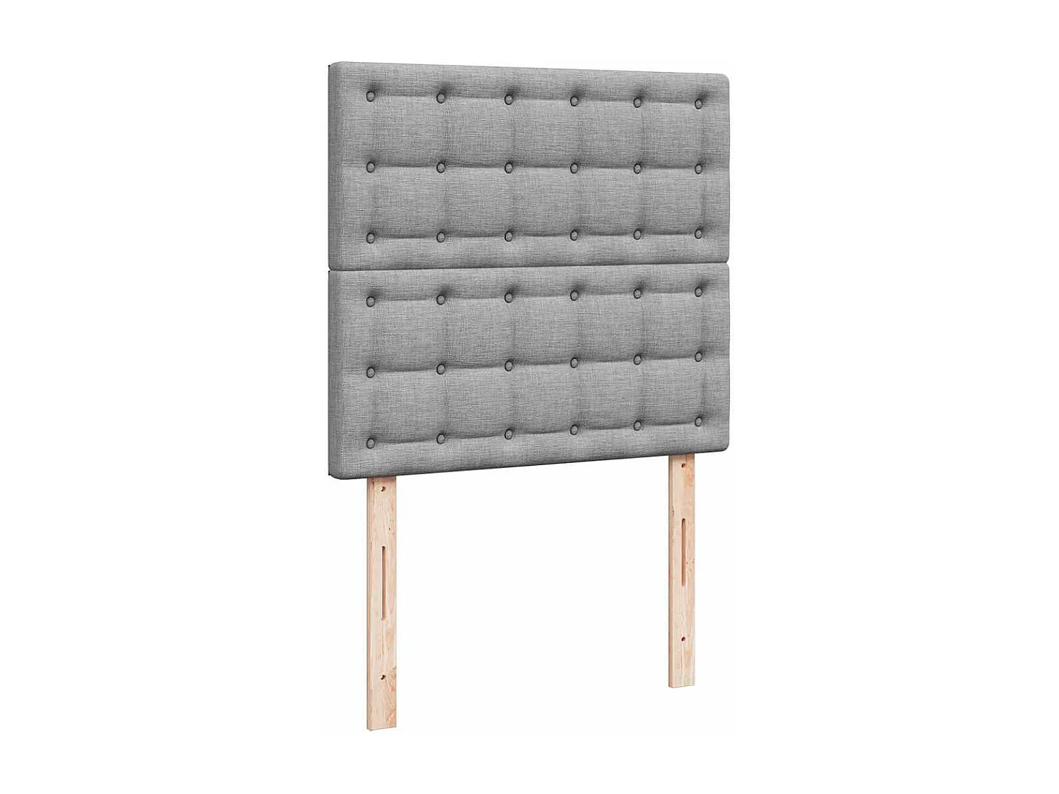 Cama Otomana com colchão & LEDs 90x200 cm tecido cinzento claro
