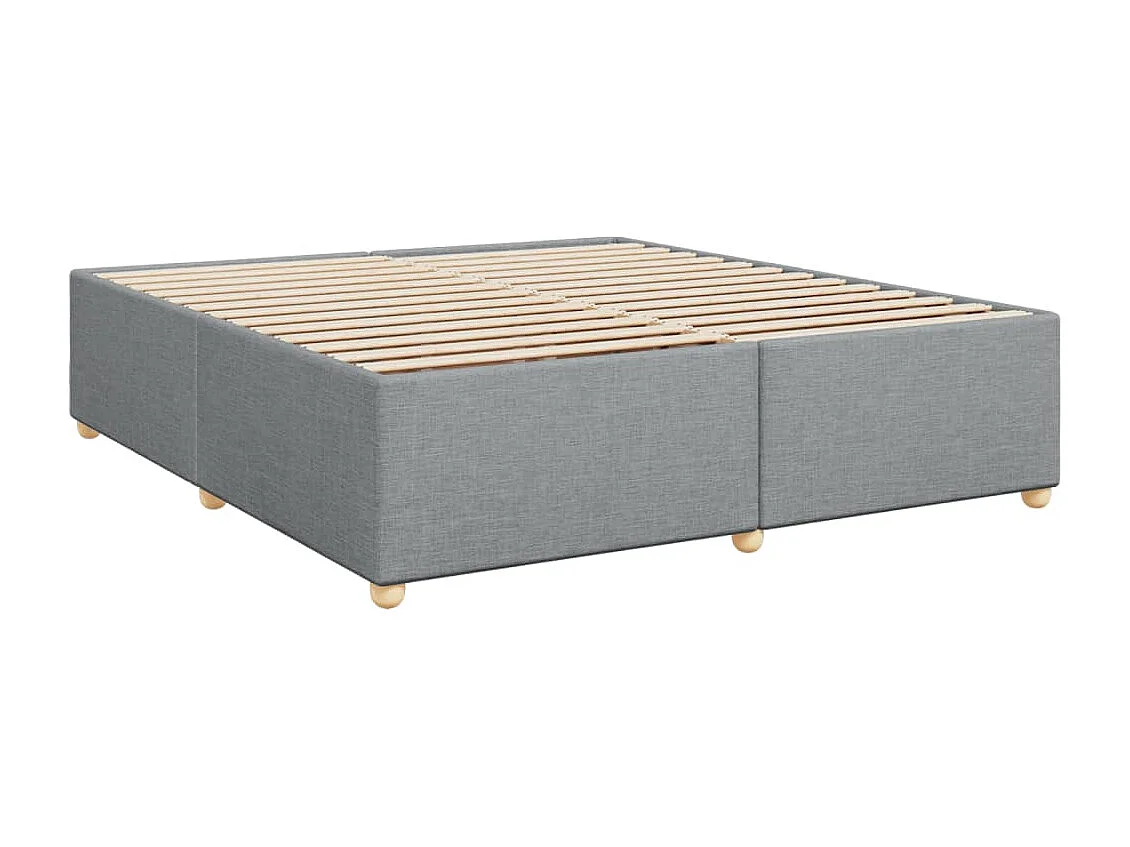 Boxspringbett mit Matratze Hellgrau 180x200 cm Stoff