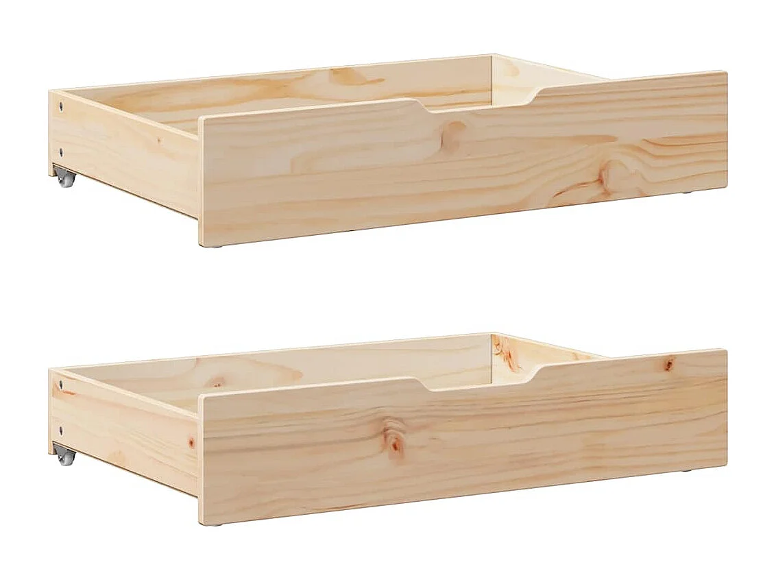 Lit de jour avec tiroirs sans matelas 90x200 cm bois massif