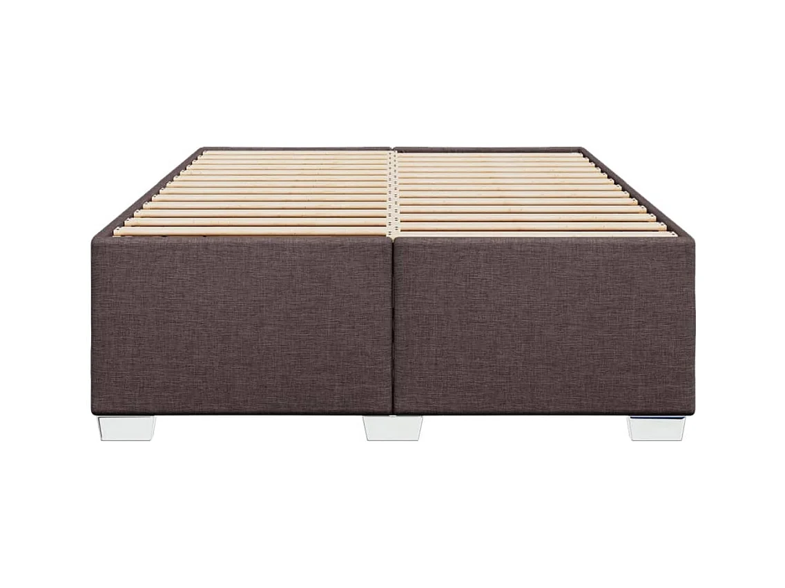 Bedframe zonder matras stof donkerbruin 140x200 cm