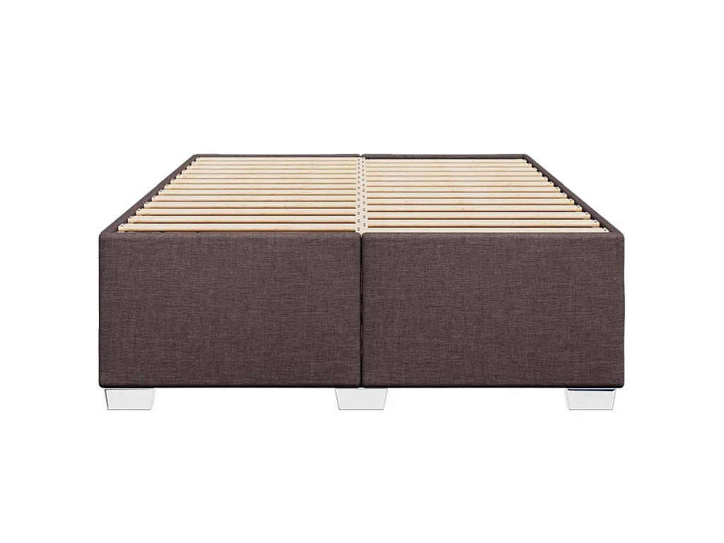 Bettgestell ohne Matratze Dunkelbraun 140x200 cm Stoff