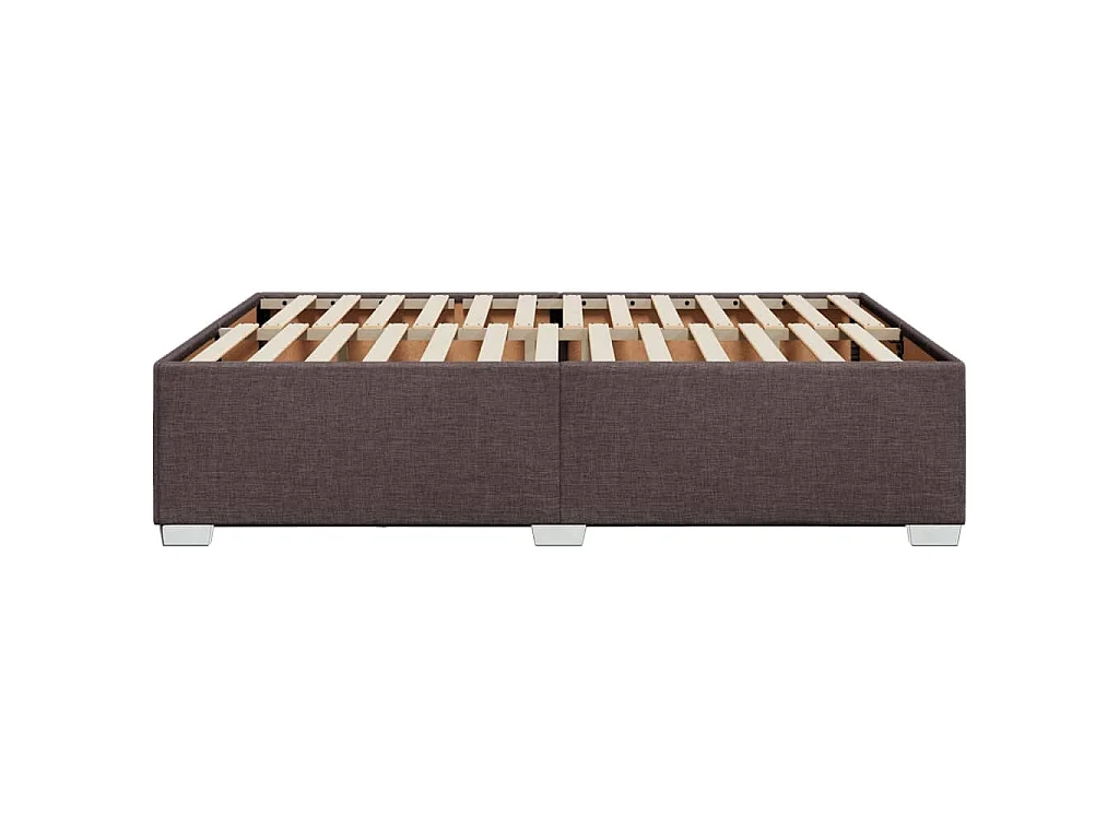 Bettgestell ohne Matratze Dunkelbraun 140x200 cm Stoff