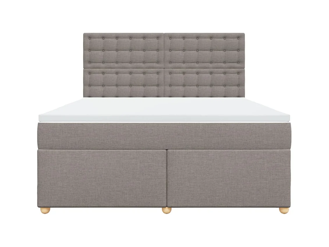 Sommier à lattes de lit avec matelas Taupe 180x200 cm Tissu