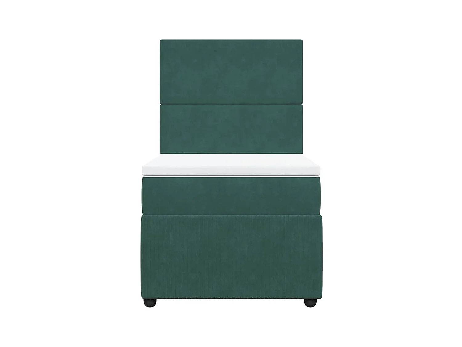 Sommier à lattes de lit avec matelas Vert foncé 90x200 cm