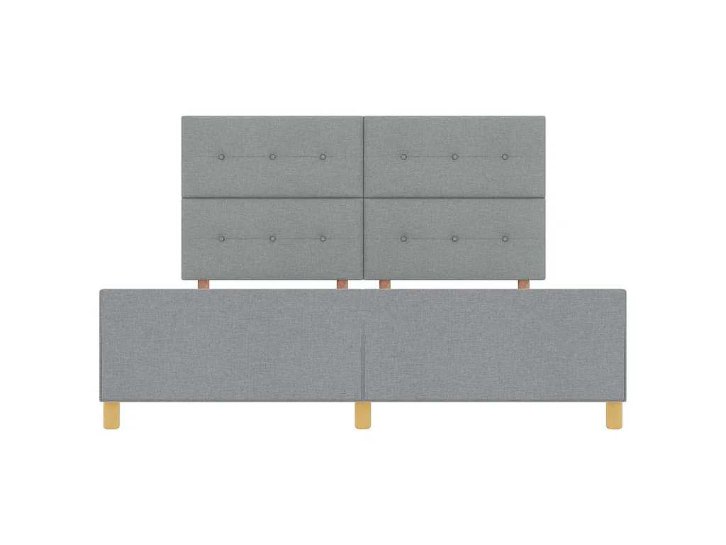 Estructura de cama con cabecera Gris claro 180 x 200 cm tela
