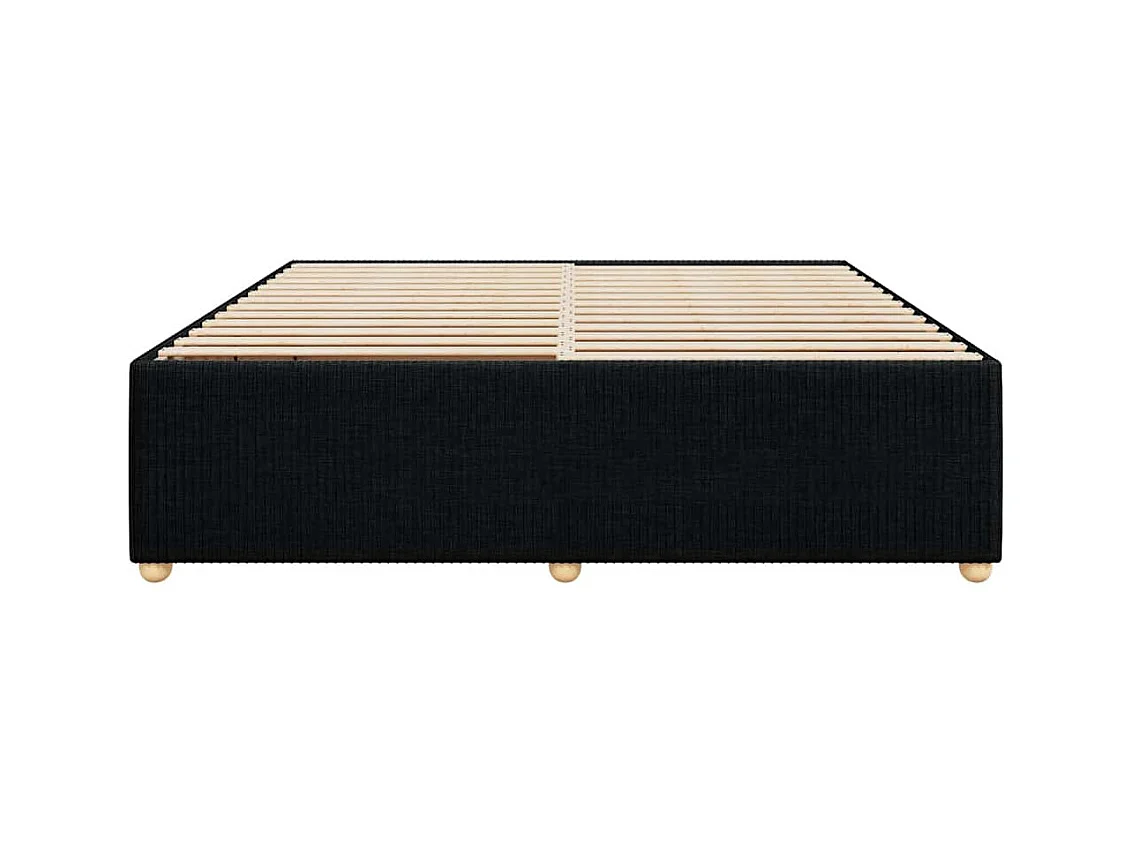 Cadre de lit sans matelas noir 180x200 cm tissu