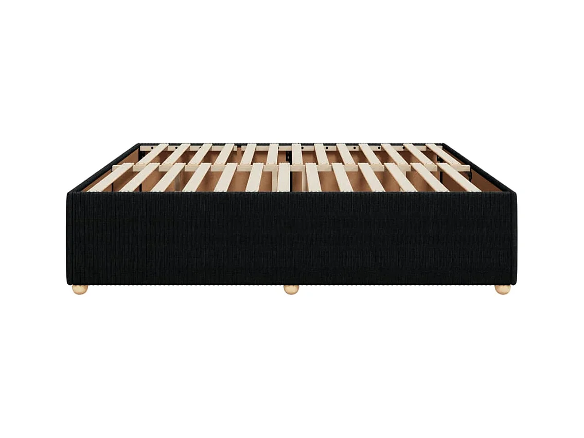 Cadre de lit sans matelas noir 180x200 cm tissu