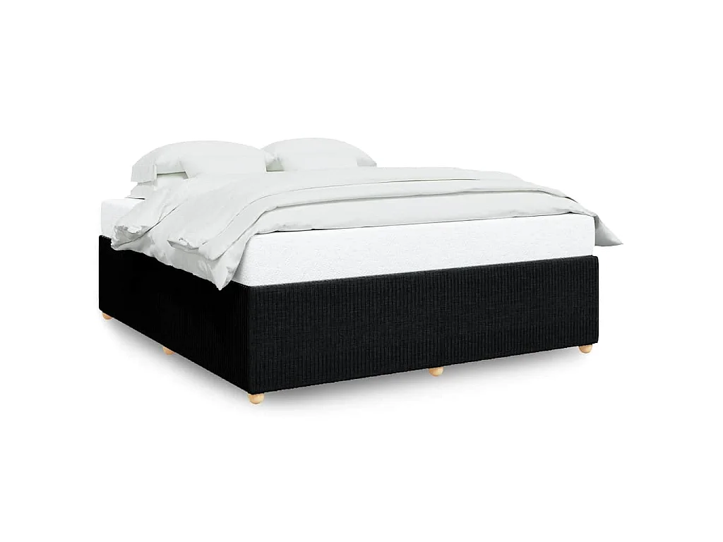 Bedframe zonder matras stof zwart 180x200 cm