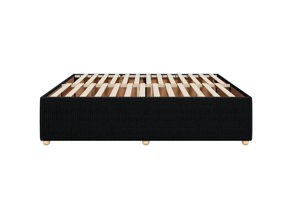 Bedframe zonder matras stof zwart 180x200 cm