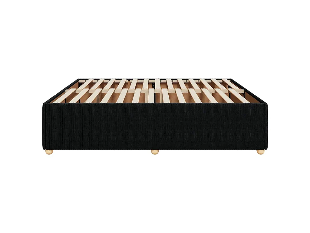 Bedframe zonder matras stof zwart 180x200 cm