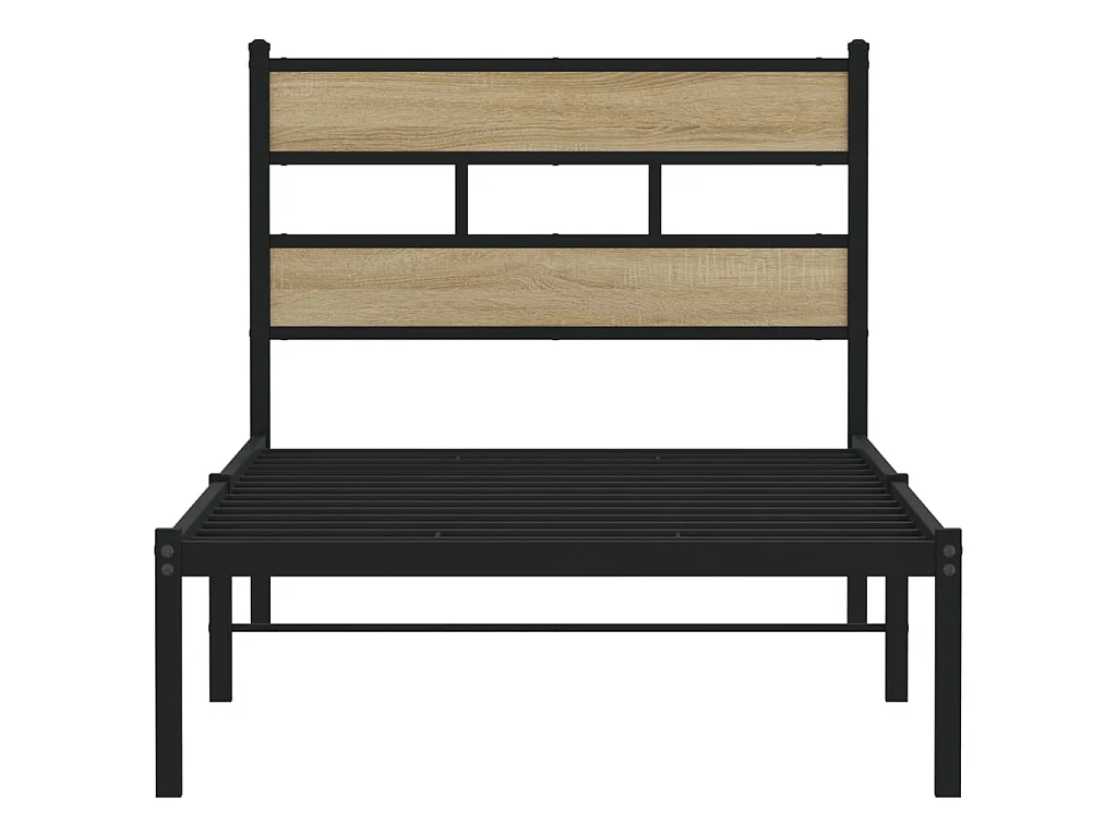 Giroletto senza Materaso in Metallo Rovere Sonoma 90x190 cm