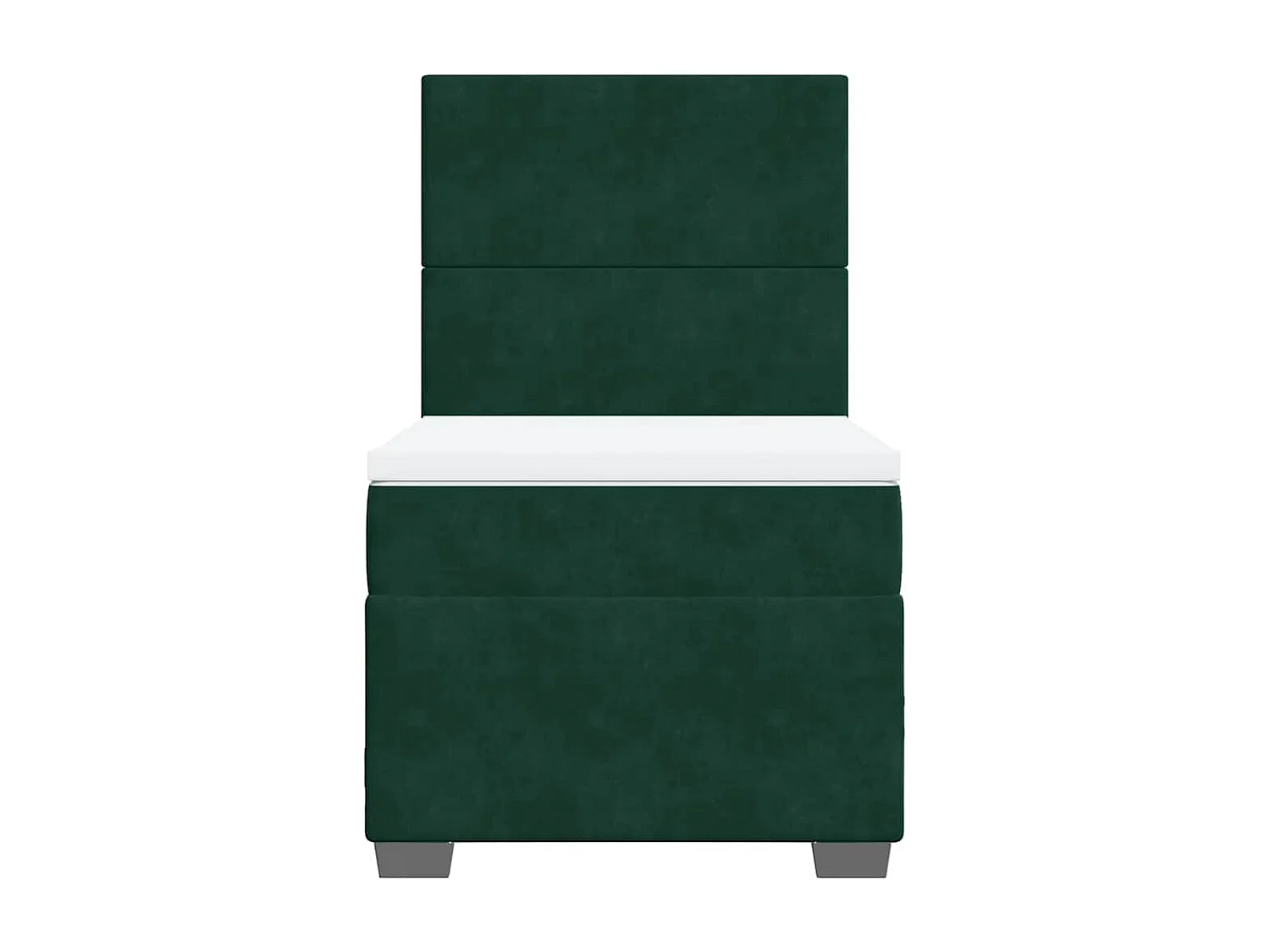 Sommier à lattes de lit avec matelas Vert foncé 90x190 cm