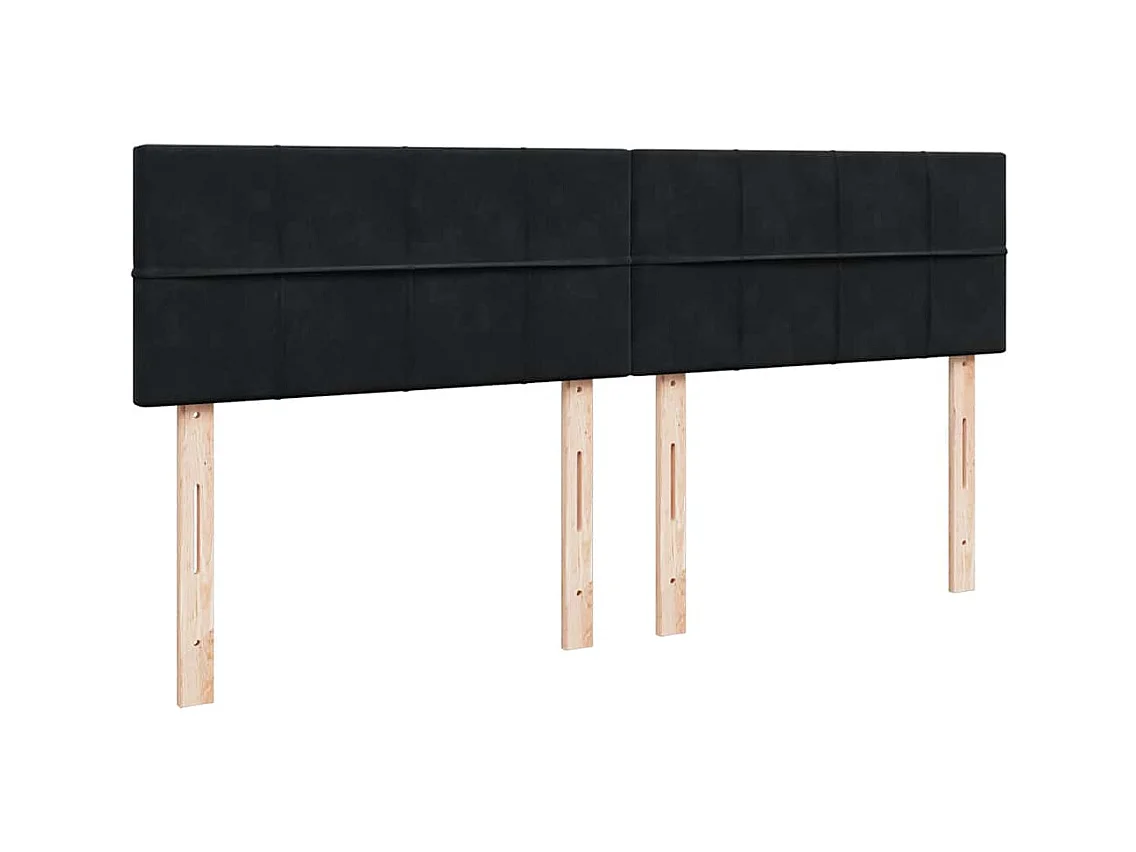 Boxspringbett mit Matratze Schwarz 180x200 cm Samt