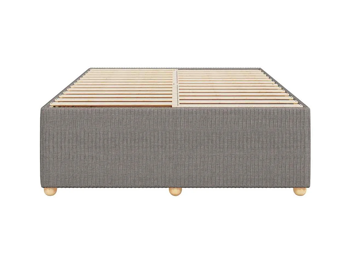 Cadre de lit sans matelas taupe 140x190 cm tissu