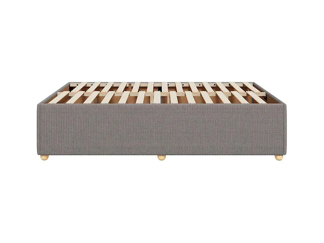 Cadre de lit sans matelas taupe 140x190 cm tissu