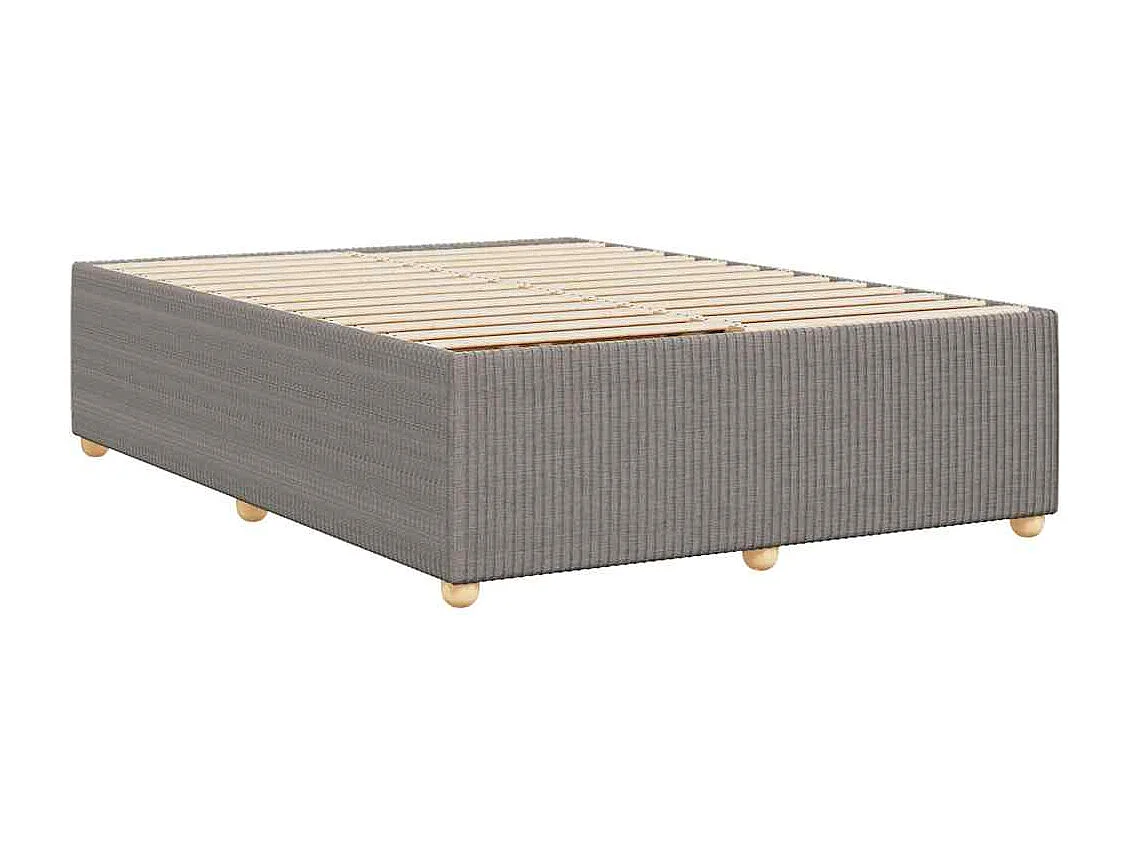 Cadre de lit sans matelas taupe 140x190 cm tissu