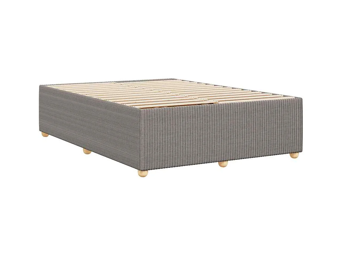 Cadre de lit sans matelas taupe 140x190 cm tissu