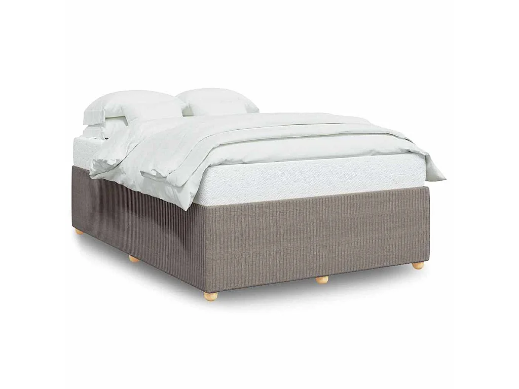 Bedframe zonder matras stof taupe 140x190 cm