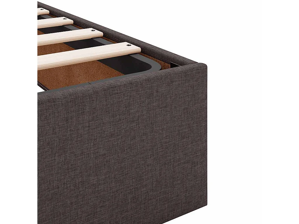 Ottoman bed met matras 90x190cm stof donkerbruin
