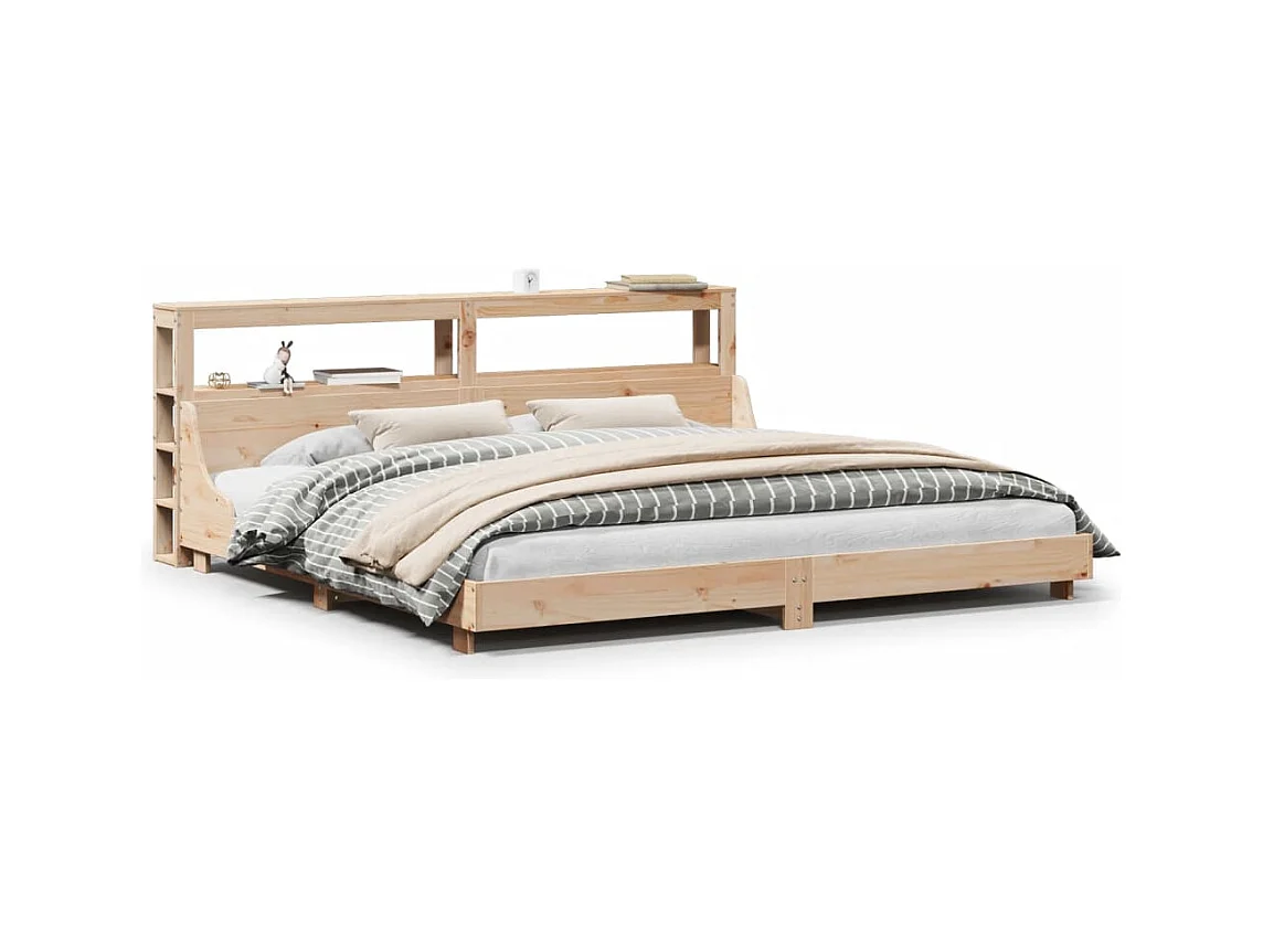 Cadre de lit sans matelas 180x200 cm bois massif de pin