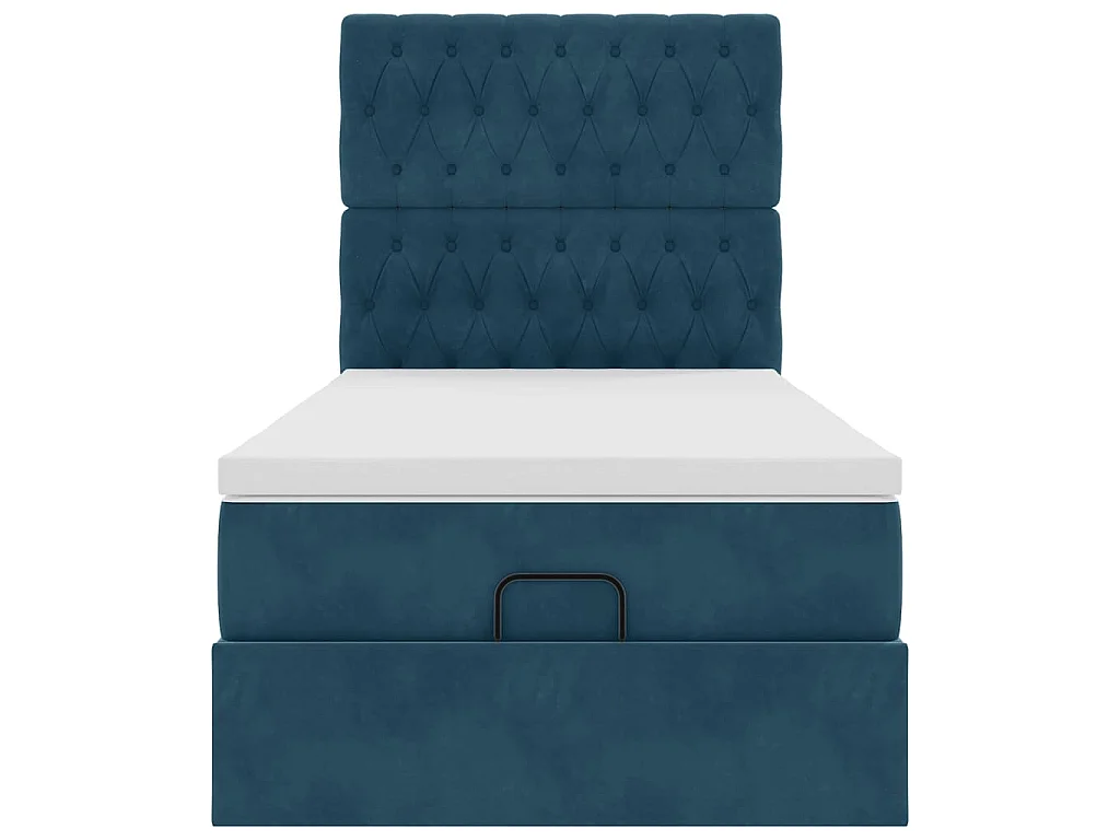 Ottoman bed met matrassen en LED's 100x200cm fluweel