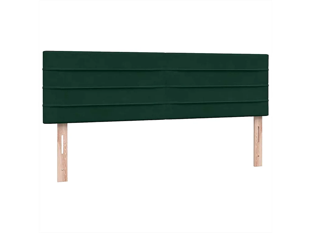 Boxspring met matras fluweel donkergroen 160x220 cm