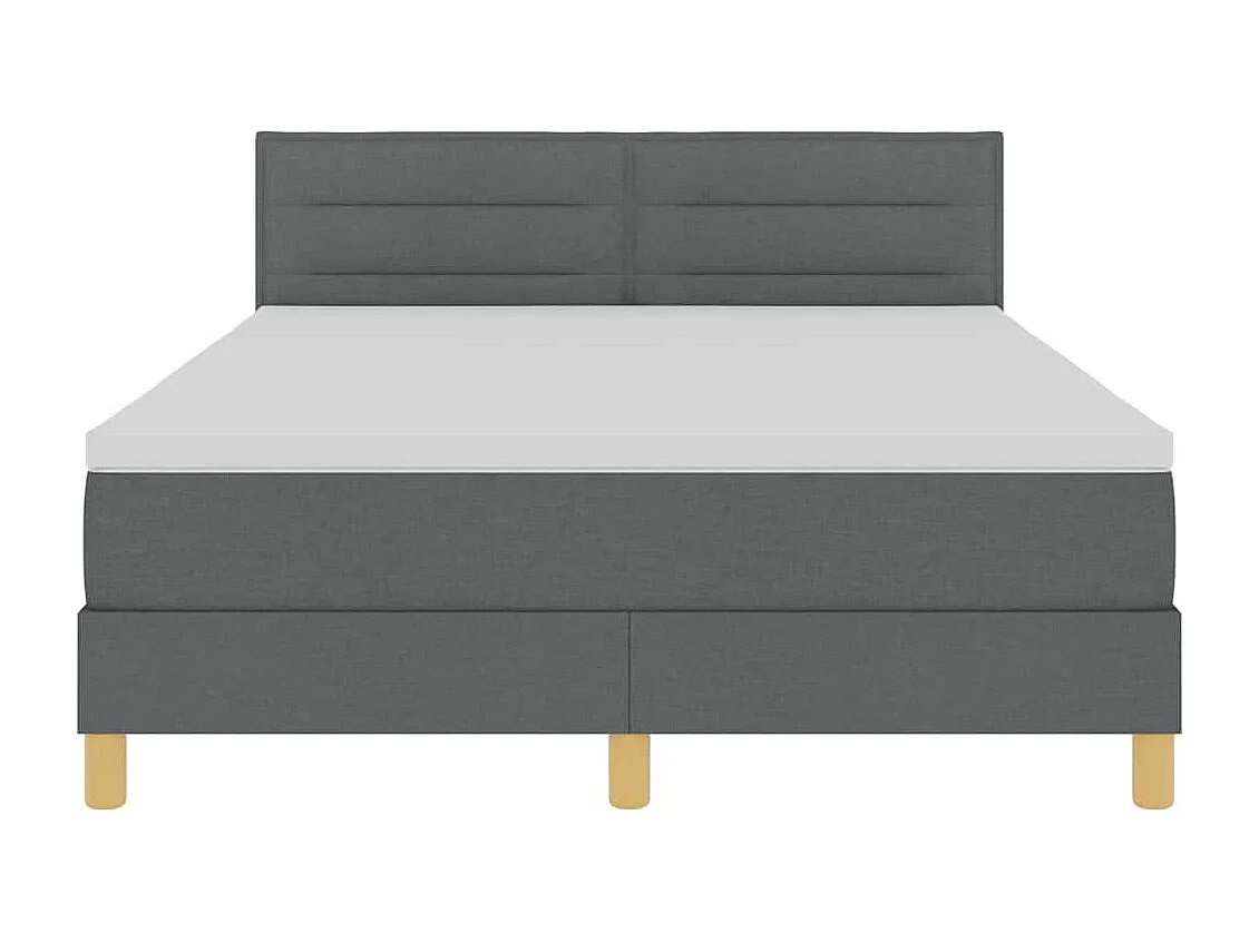 Boxspringbett mit Matratze Dunkelgrau 160 x 200 cm Stoff