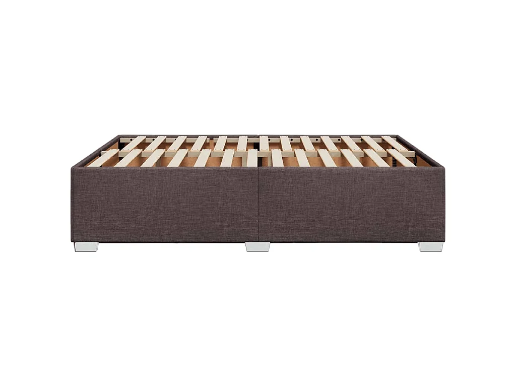Bedframe zonder matras stof donkerbruin 160x200 cm
