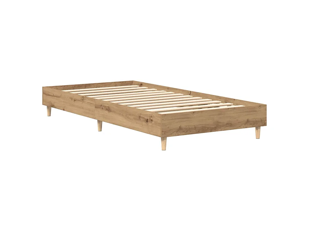 Bettgestell ohne Matratze Artisan-Eiche 100x200cm Holzwerkstoff
