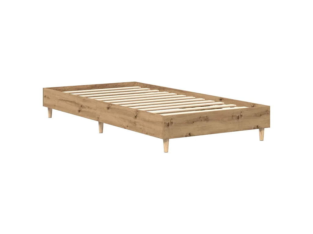 Bettgestell ohne Matratze Artisan-Eiche 100x200cm Holzwerkstoff