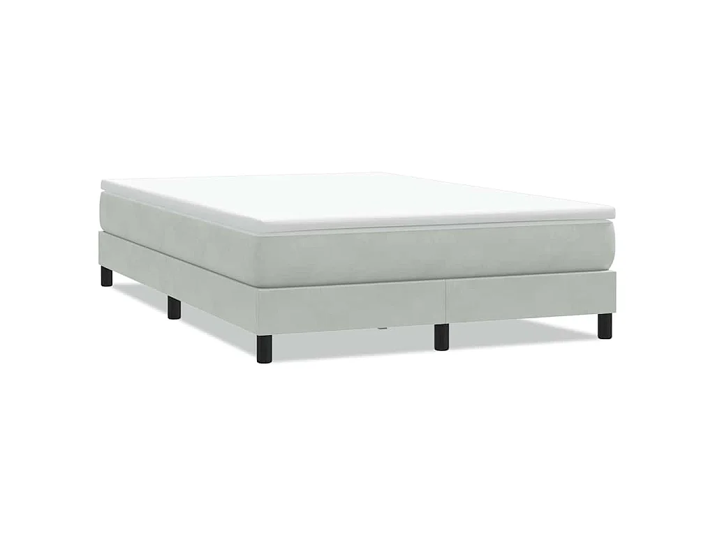 Sommier à lattes de lit sans matelas gris clair 140x220cm