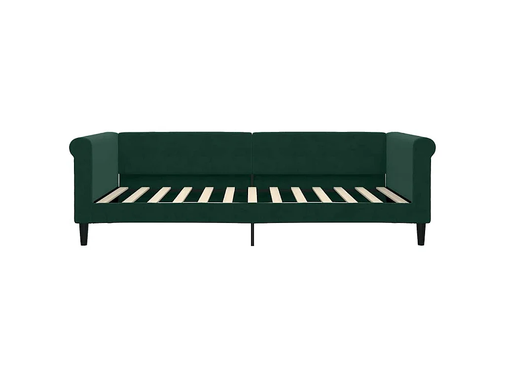 Tagesbett mit Matratze Dunkelgrün 100x200 cm Samt