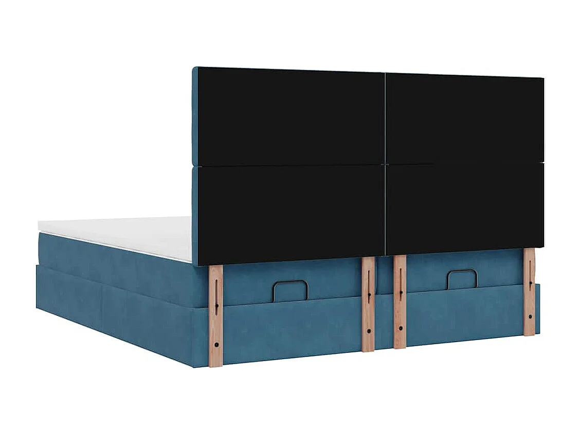 Ottoman bed met matrassen en LED's 180x200cm fluweel