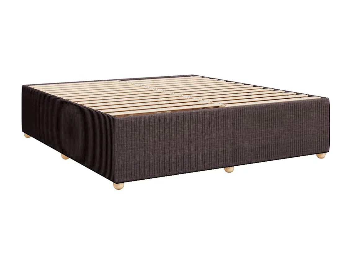 Boxspringbett mit Matratze Dunkelbraun 180x200 cm Stoff