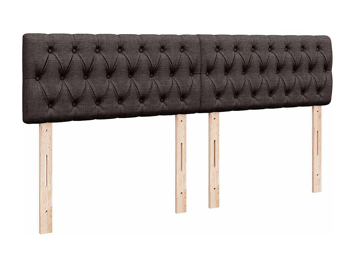 Boxspringbett mit Matratze Dunkelbraun 180x200 cm Stoff