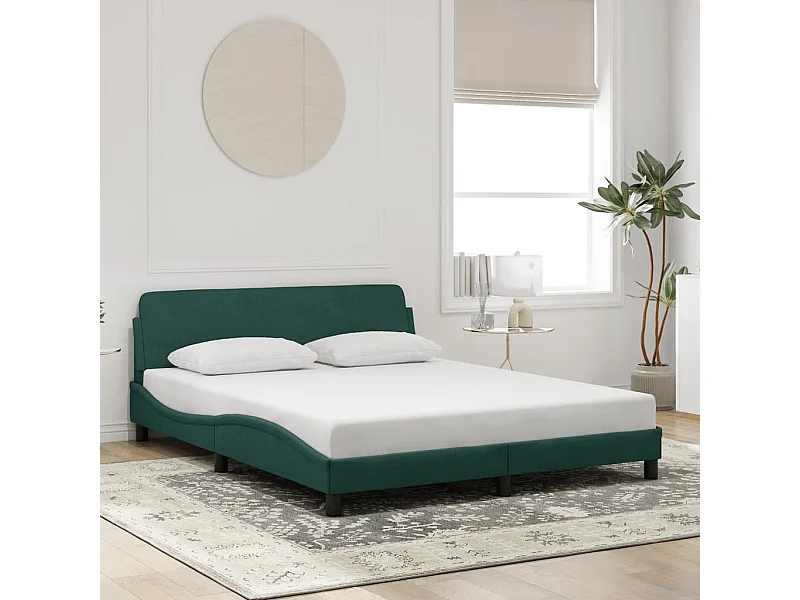 Bedframe "Dover" 160x200 cm fluweel donkergroen