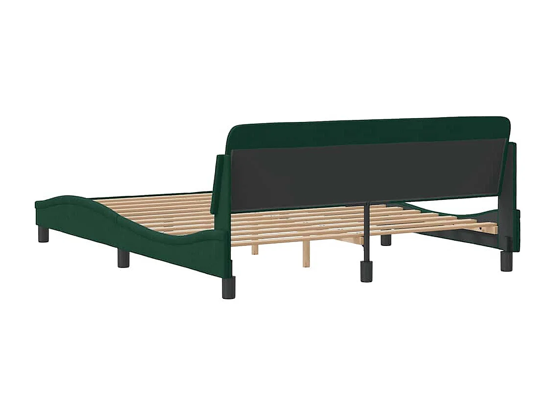 Bettgestell "Dover" Dunkelgrün 160x200 cm Samt