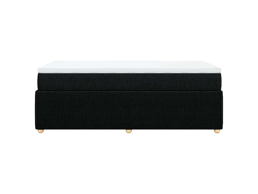 Boxspring met matras stof zwart 90x190 cm