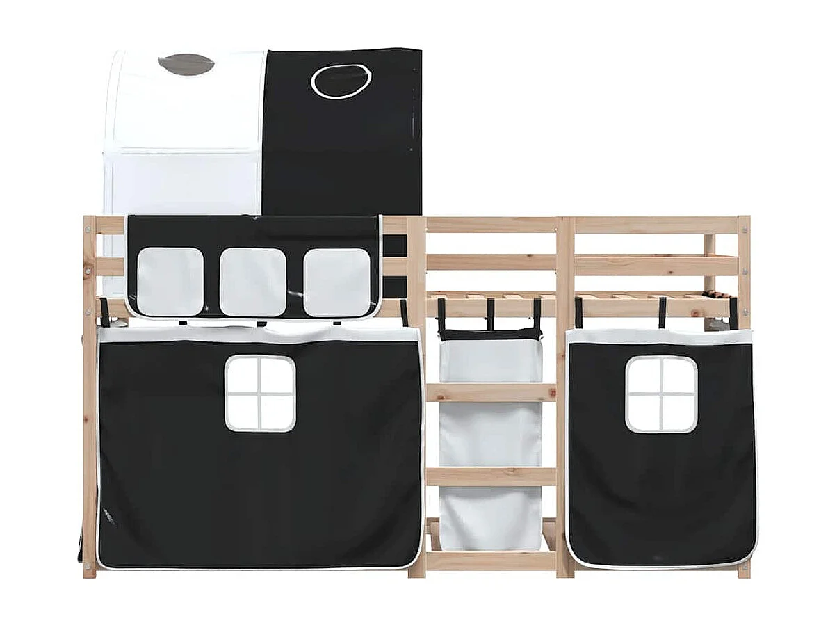 Lit superposé sans matelas 90x200 cm bois de pin massif