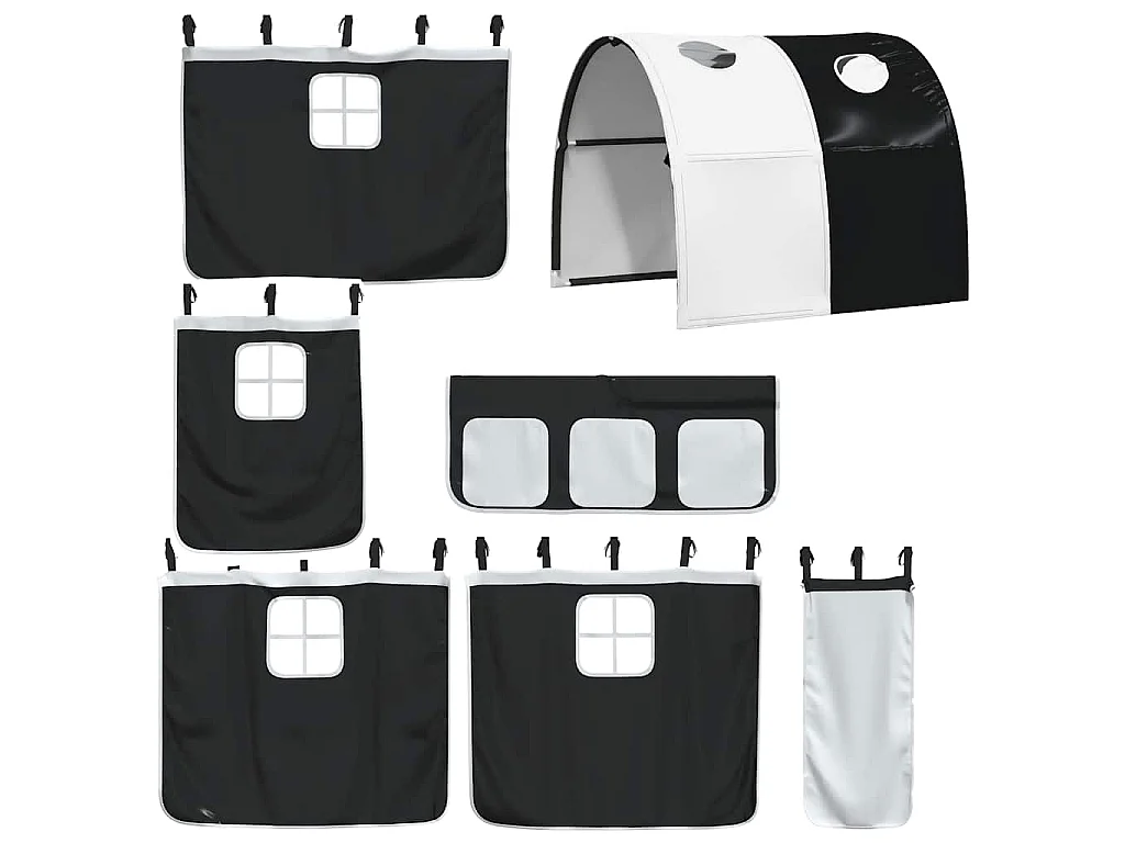 Lit superposé sans matelas 90x200 cm bois de pin massif