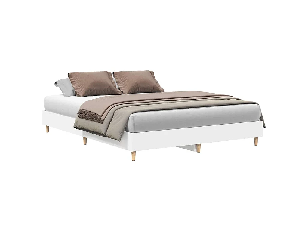 Bedframe zonder matras 140x200 cm spaanplaat wit