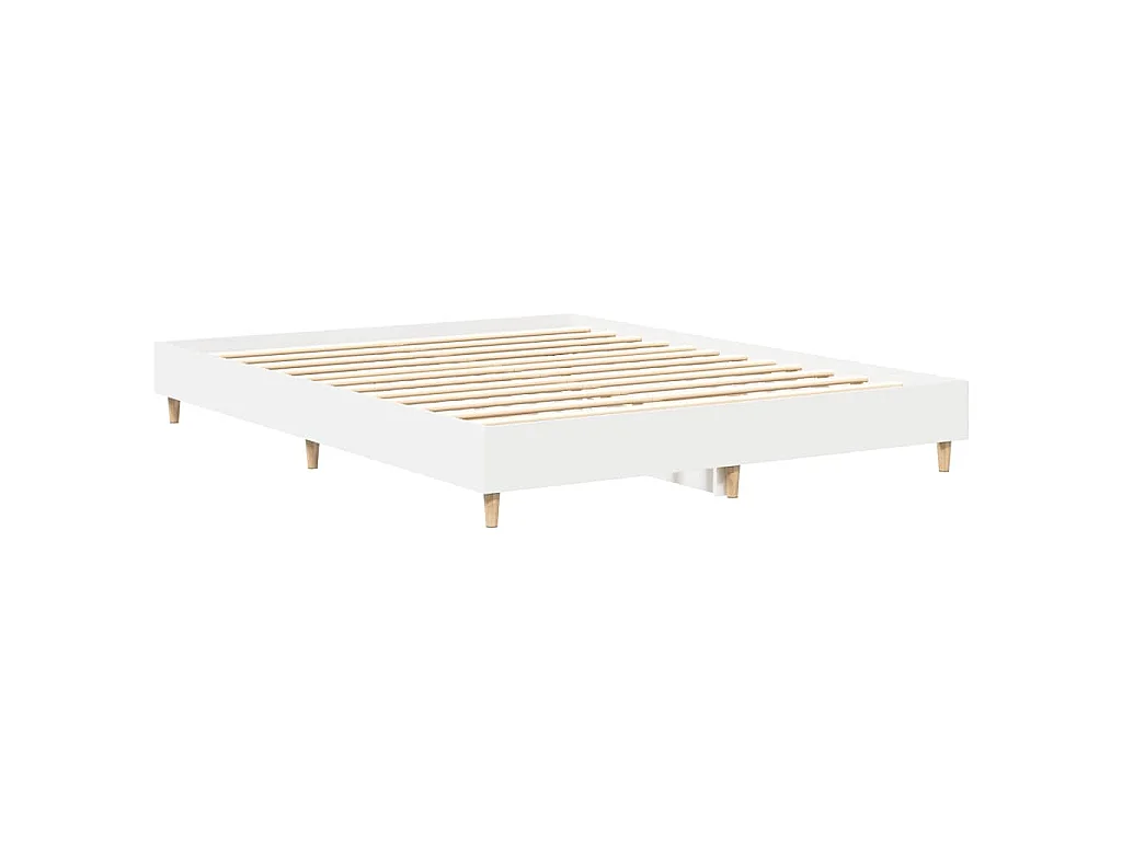 Bedframe zonder matras 140x200 cm spaanplaat wit